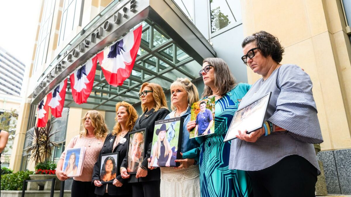 Families of children who died from social media related harms joined advocates outside the courthouse, calling the case a reckoning after Meta lost two similar suits this year.