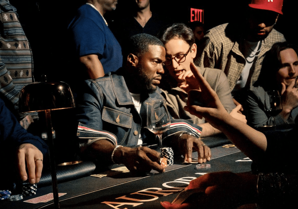 Kevin Hart (left) attends an event hosted by Aurora, which was cofounded by Jonah Lowenstein (right).