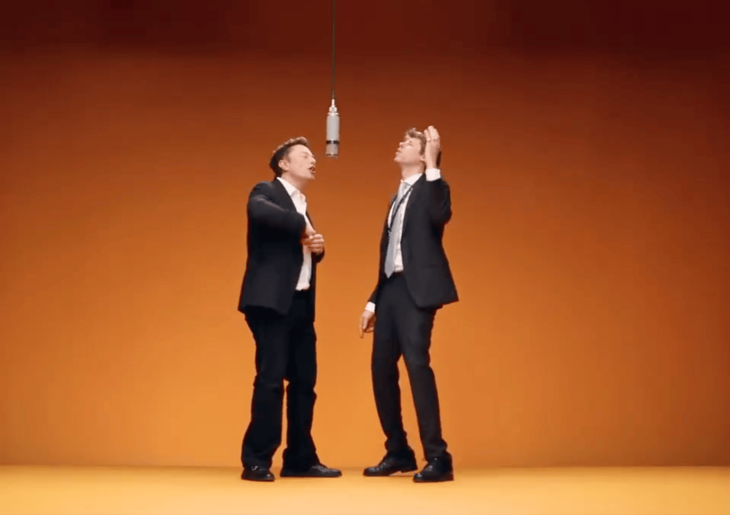 fortune-tech-parting-shot-2026-09-21 Elon Musk and Sam Altman rapping to a trap track in a screenshot of an AI-generated video.