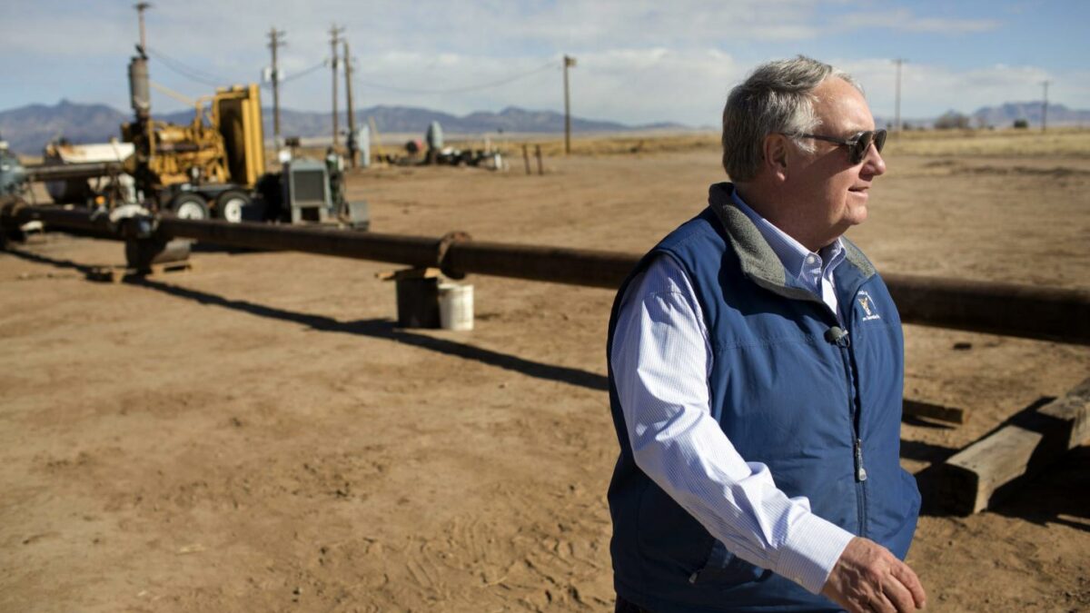 Howard Buffett, president of Buffett Farms Inc., walks on his foundation's farm in Willcox, Arizona, U.S., on Saturday, Jan. 12, 2013.
