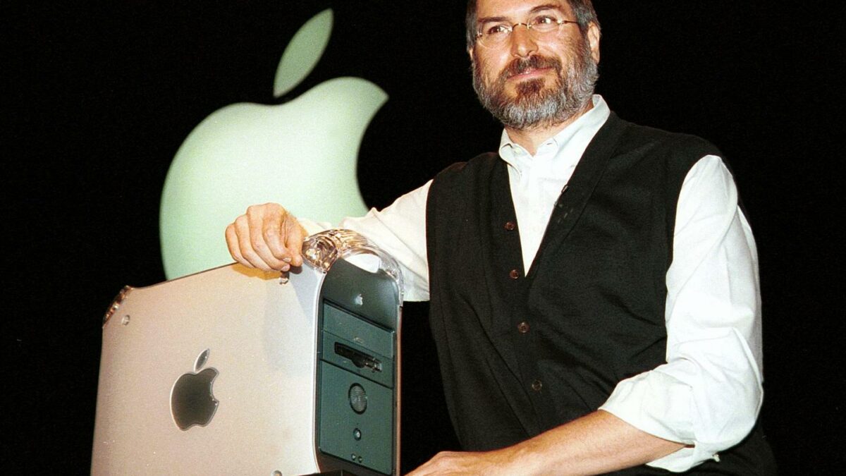 Apple cofounder Steve Jobs introduces the Power Mac G4 in 1999.