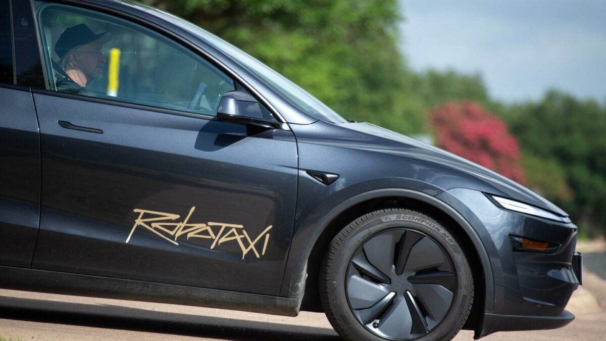 A vehicle Tesla is using for robotaxi testing purposes in Austin, Texas, on June 22, 2025. (Photo: Tim Goessman/Bloomberg/Getty Images)