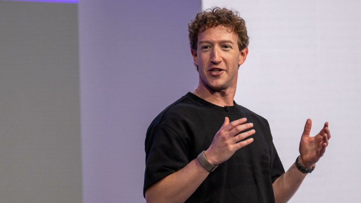 Mark Zuckerberg, chief executive officer of Meta Platforms Inc., during the Meta Connect event in Menlo Park, California, US, on Wednesday, Sept. 17, 2025.