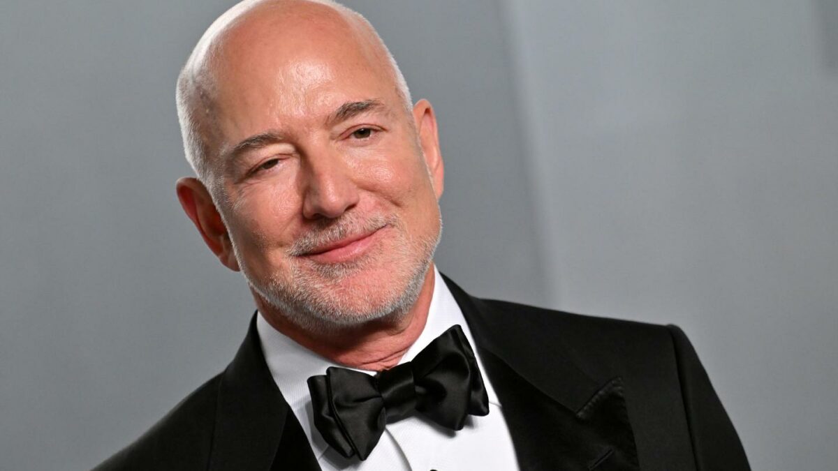 Jeff Bezos wearing a bowtie