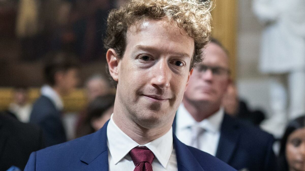Mark Zuckerberg, CEO of Meta, is seen in the U.S. Capitol after a meeting in the office of Senate Majority Leader John Thune, R-S.D.