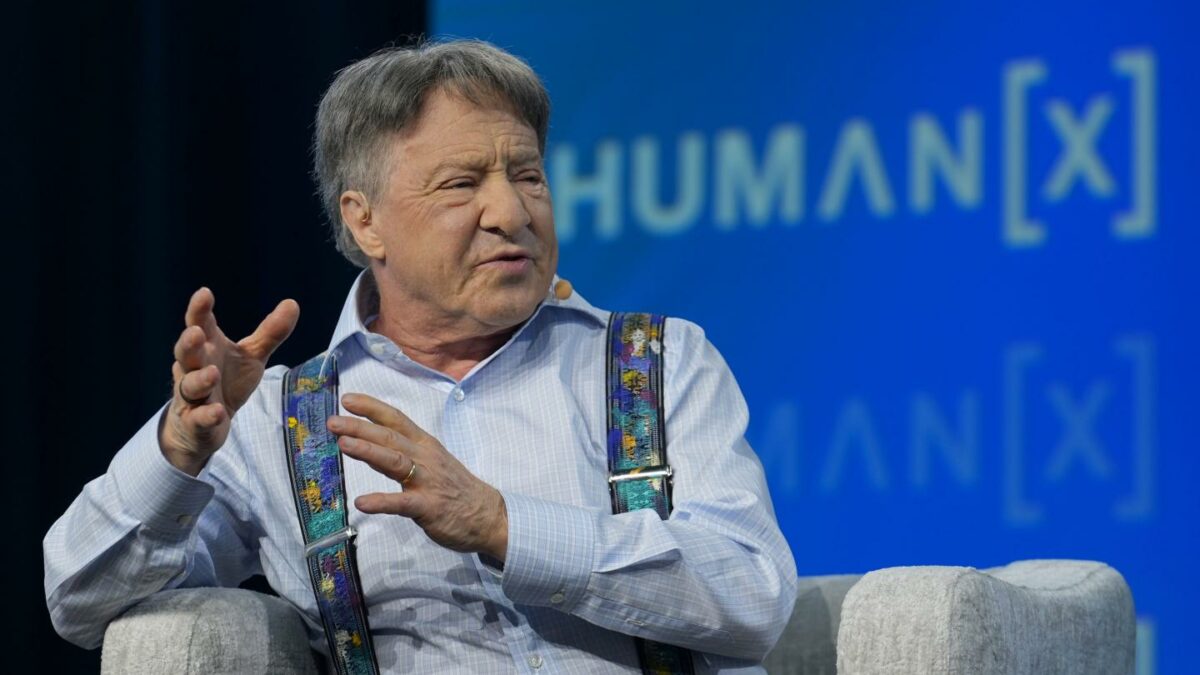 Ray Kurzweil onstage at the HumanX conference, April 7, 2026, in San Francisco.