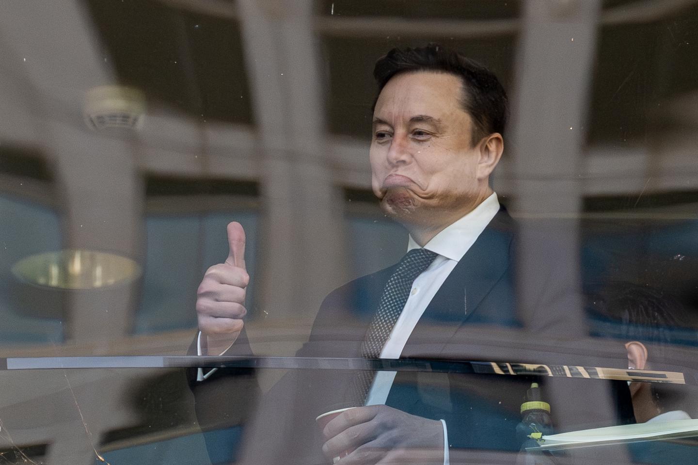 gettyimages-2273133893 Tesla CEO Elon Musk in Oakland, California, on Wednesday, April 29, 2026. (Photo: David Paul Morris/Bloomberg/Getty Images)