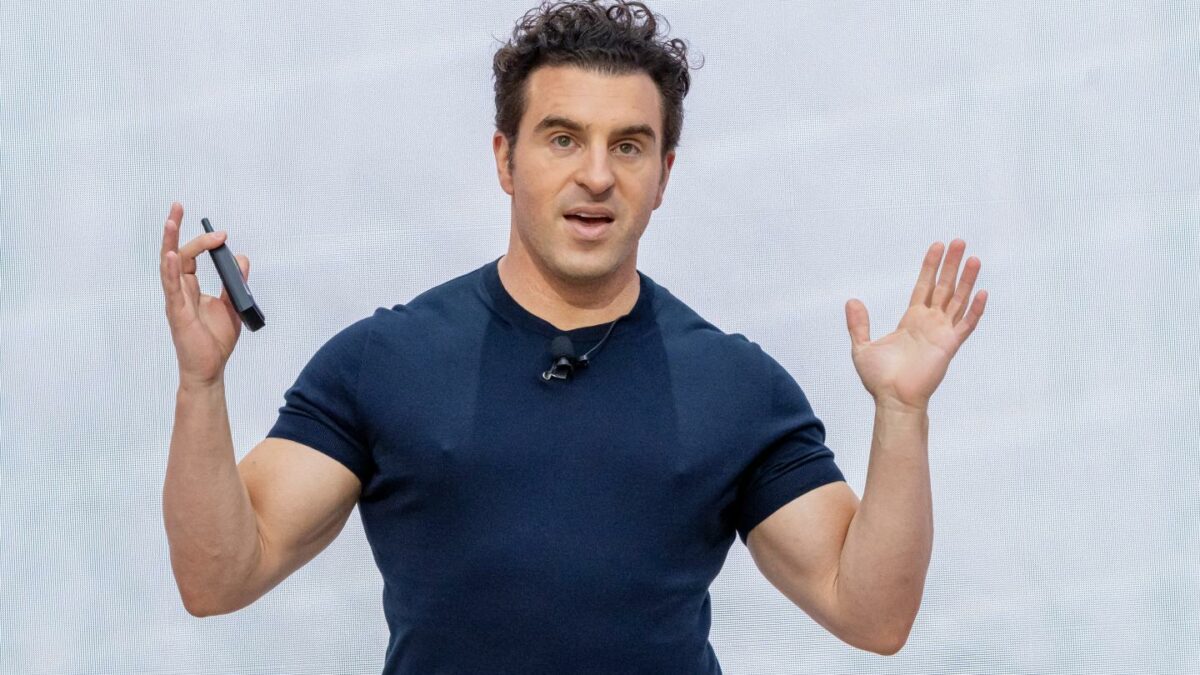 Brian Chesky, chief executive officer of Airbnb Inc., during the Airbnb annual product event in San Francisco, US, on Wednesday, May 20, 2026.