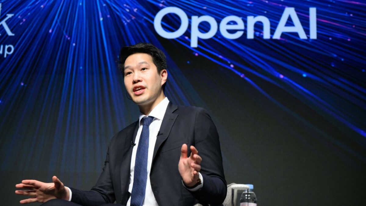 Mark Chen, chief research officer at Open AI, during a news conference in Tokyo, June 16, 2026.