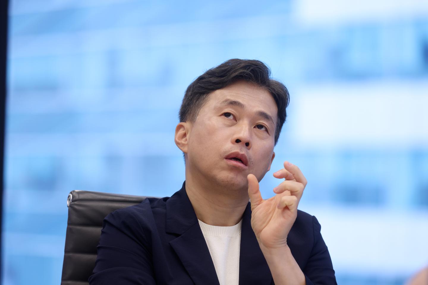 gettyimages-2284885969 Kwak Noh-jung, CEO of SK Hynix, in New York City on July 10, 2026. (Photo: Michael Nagle/Bloomberg/Getty Images)