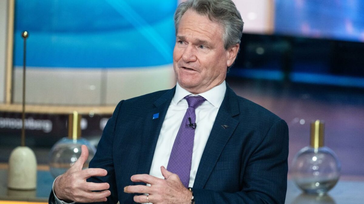 Brian Moynihan, chairman and chief executive officer of Bank of America Corp., during a Bloomberg Television interview in New York, US, on Thursday, July 16, 2026.