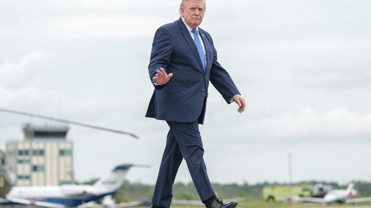 Donald Trump walking.