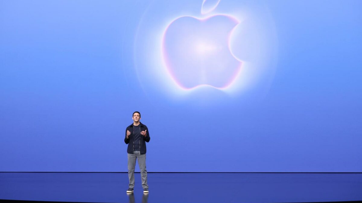 Apple CEO John Ternus speaks during the keynote address at Apple’s corporate headquarters, Sept. 9, 2026.