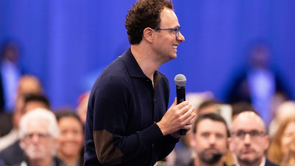 Anthropic CEO Dario Amodei in San Francisco, California on September 15, 2026. (Photo: Benjamin Fanjoy/Getty Images)