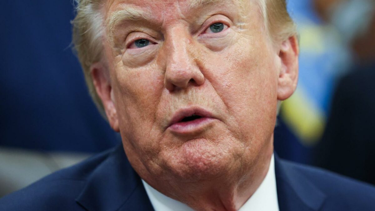 President Donald Trump speaks during an announcement in the Oval Office of the White House on Friday, Sept. 18, 2026.