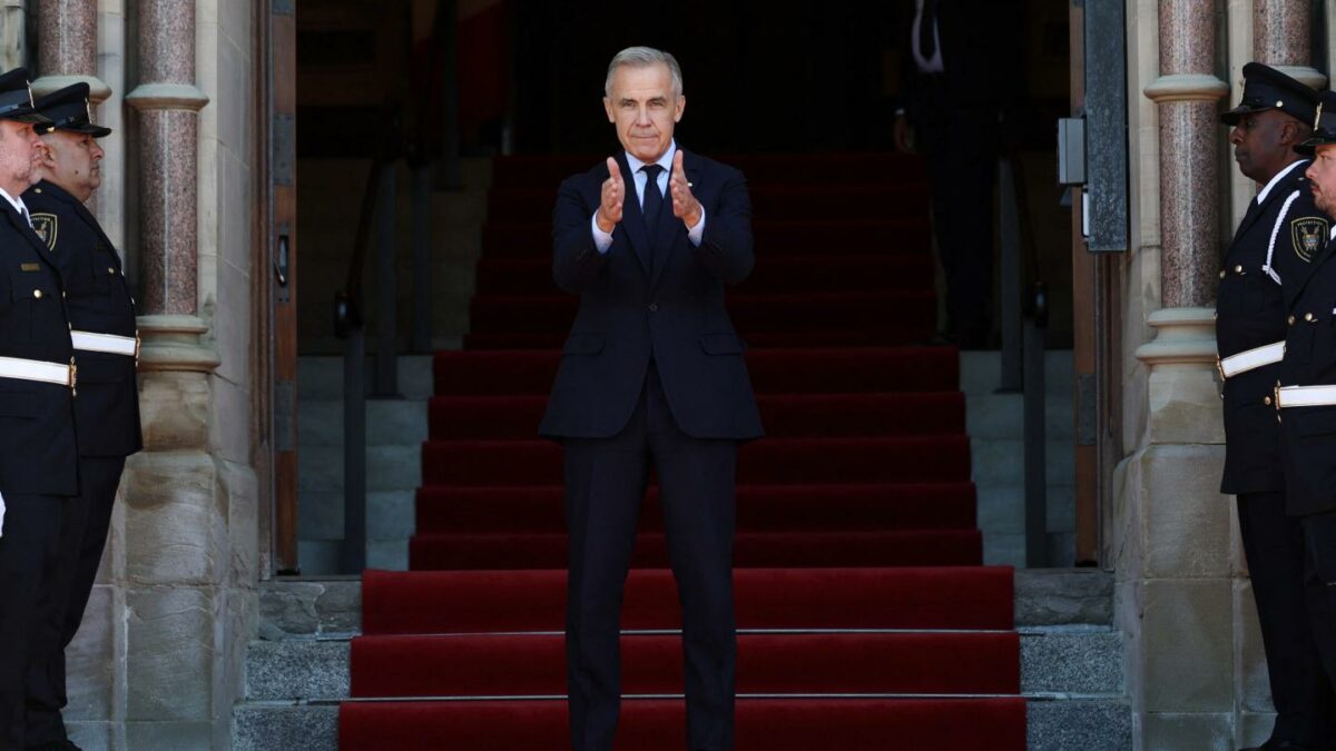Canada's Prime Minister Mark Carney before greeting Vietnamese President To Lam during a welcoming ceremony at the Parliament of Canada September 24, 2026 in Ottawa, Canada.