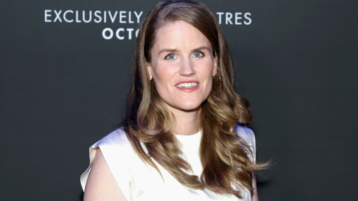 Frances Haugen, who blew the whistle on Facebook's research into the harms its own products caused, at the premier of 'The Social Reckoning,' a new Aaron Sorkin film about her decision to leak internal Facebook documents to the Wall Street Journal.