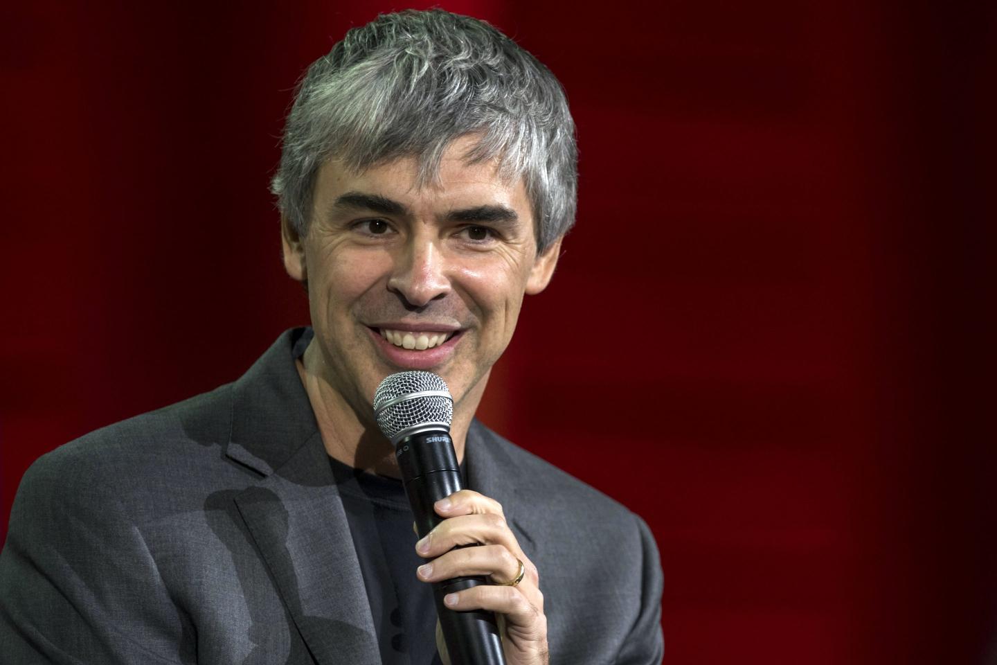 Google cofounder Larry Page speaks during the 2015 Fortune Global Forum in San Francisco.