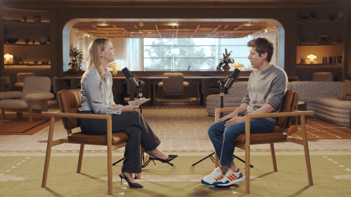Fortune Editor-in-Chief Alyson Shontell and OpenAI CEO Sam Altman at the company's San Francisco headquarters.