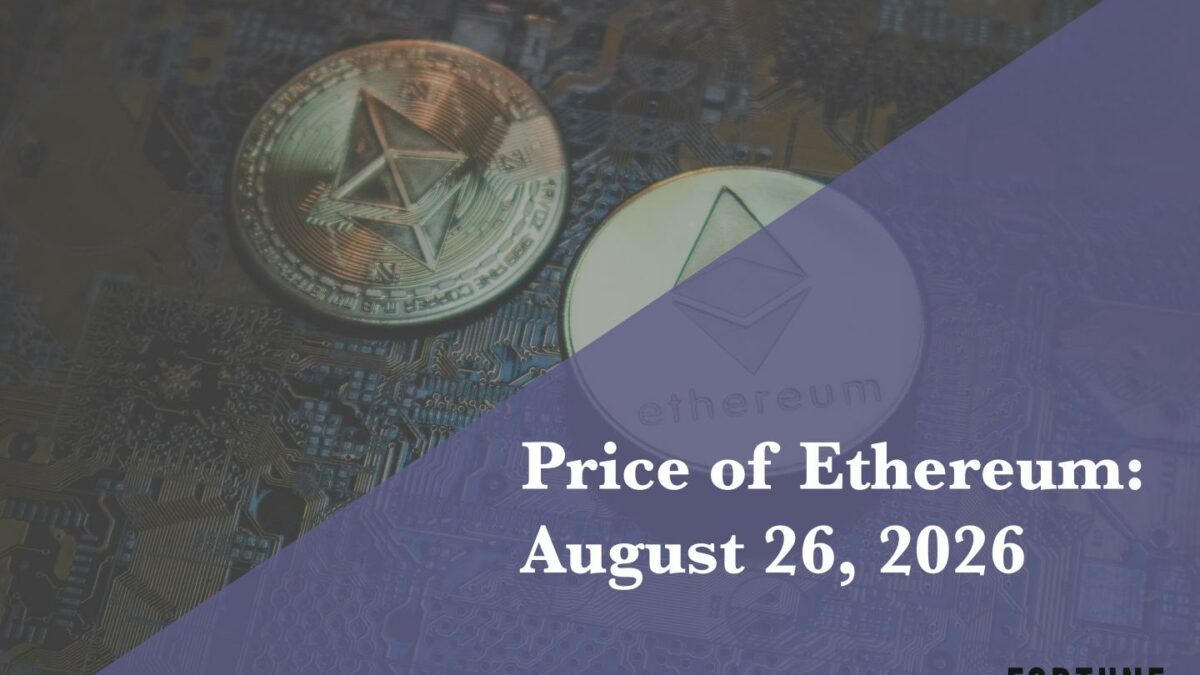 Current price of Ethereum for Aug. 26, 2026