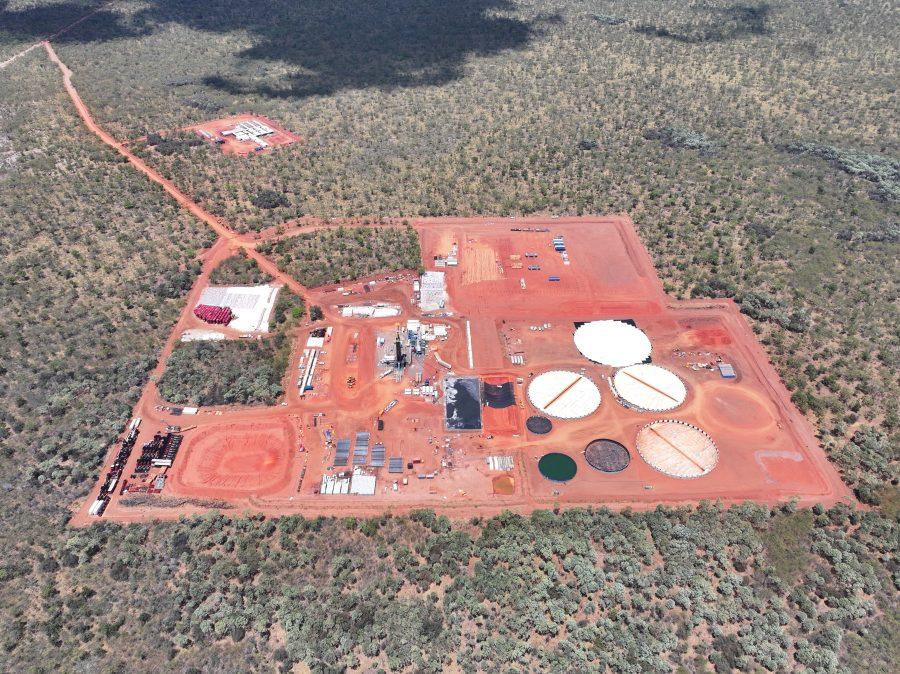 The Liberty Energy fracking spread at the drilling program of Tamboran Resources and Daly Waters Energy in Australia's Beetaloo Basin.